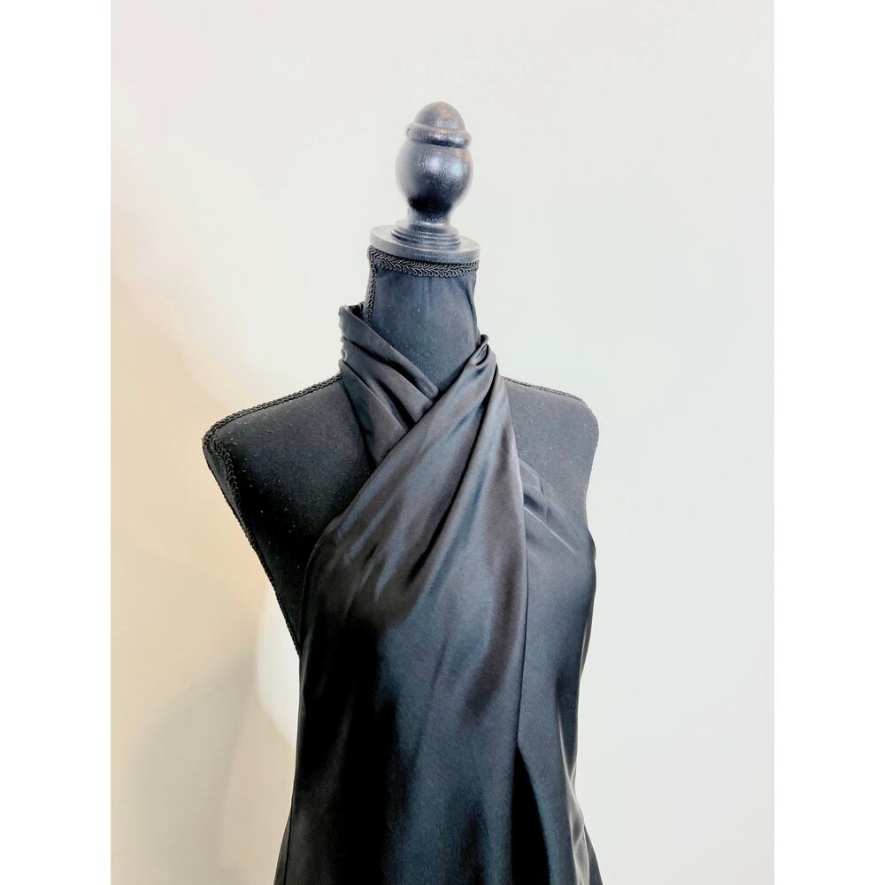Show Me Your Mumu Jasmine Halter Dress in Black Large Mini Satin Party Gothic - Picture 3 of 4